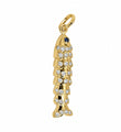 14KT GOLD DIAMOND FISH SHAPE PENDANT