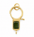 14KT YELLOW GOLD EMERALD CARABINER LOCK CONNECTOR