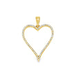 14KT YELLOW GOLD DIAMOND HEART PENDANT