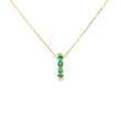 14KT YELLOW GOLD EMERALD OVAL SHAPE RONDELLES