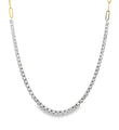 14KT TWO TONE GOLD DIAMOND TENNIS NECKLACE