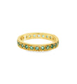 18KT YELLOW GOLD EMERALD RING