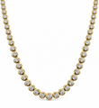 14KT GOLD DIAMOND BEZEL GRADUATED TENNIS NECKLACE