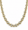 14KT GOLD DIAMOND BEZEL TENNIS NECKLACE