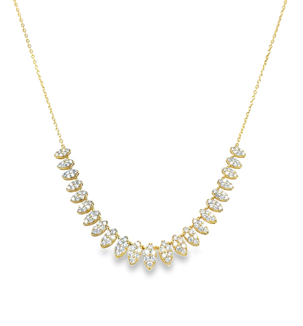14KT YELLOW GOLD DIAMOND NECKLACE