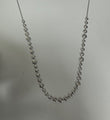 14KT WHITE GOLD GRADUATED DIAMOND BEZEL BUBBLE NECKLACE