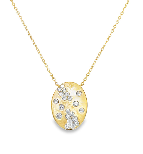 14KT YELLOW GOLD DIAMOND NECKLACE