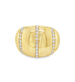 14KT YELLOW GOLD DIAMOND DONUT RING