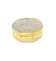 14KT YELLOW GOLD DIAMONDS DONUT RING