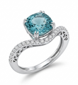 14KT GOLD NATURAL ZIRCON DIAMOND RING
