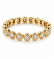14KT GOLD DIAMOND BEZEL ETERNITY BAND RING
