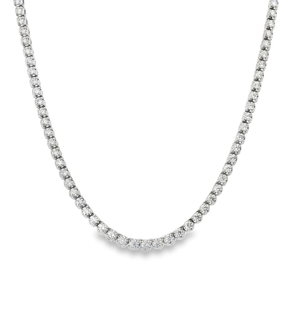 14KT WHITE GOLD DIAMOND SLIDER BUTTERCUP NECKLACE