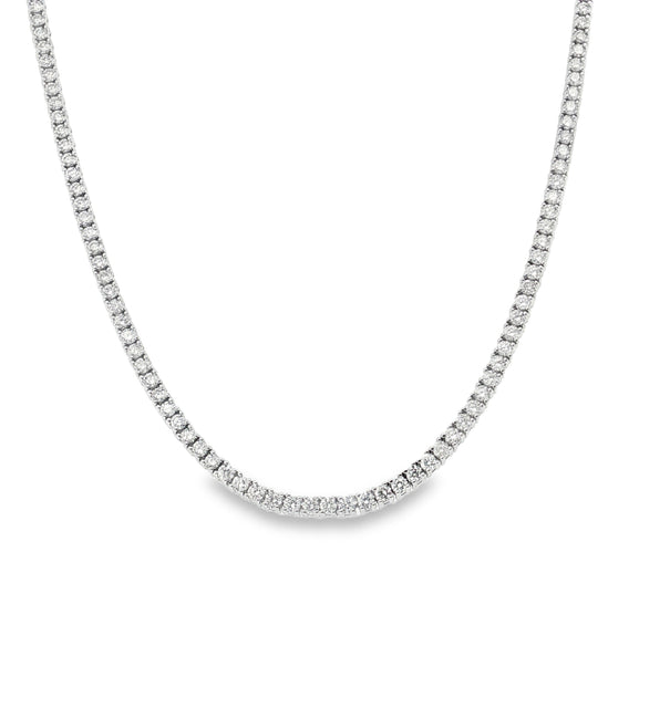 14KT WHITE GOLD DIAMOND SLIDER TENIS NECKLACE