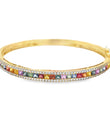 14KT YELLOW GOLD MULTI SAPPHIRE AND DIAMOND BRACELET
