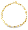 14KT GOLD OVAL LINK BRACELET 7