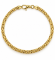 14KT YELLOW GOLD BYZANTINE BRACELET
