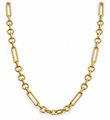 14KT YELLOW GOLD PAPERCLIP NECKLACE