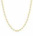 14KT GOLD PAPERCLIP NECKLACE