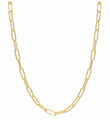 14KT GOLD DIAMOND CUT LINK NECKLACE