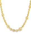 14KT GOLD HOLLOW PUFF MARINER NECKLACE