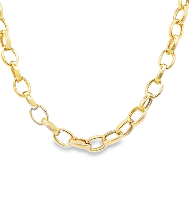 14KT GOLD OVAL LINK NECKLACE