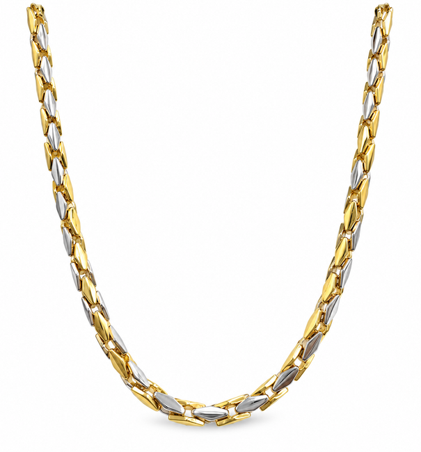 14KT GOLD TWO TONE NECKLACE