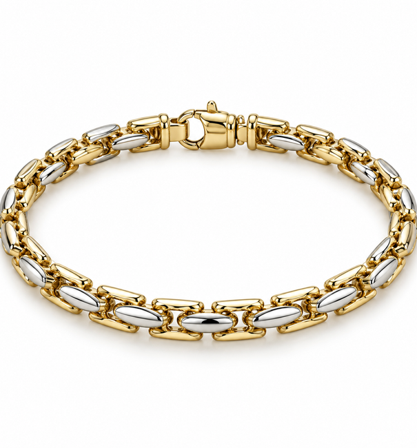14KT GOLD TWO TONE BRACELET