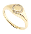 18KT YELLOW GOLD DIAMOND RING