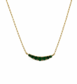 14KT YELLOW GOLD EMERALD NECKLACE