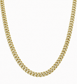 14KT GOLD DIAMOND CUBAN NECKLACE (3MM)