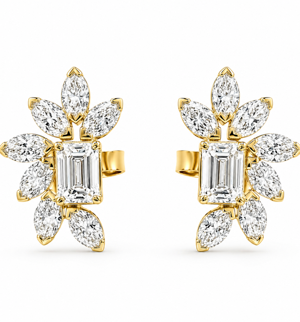 14KT GOLD DIAMOND EARRINGS
