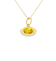 14KT YELLOW GOLD YELLOW SAPPHIRE EVIL EYE PENDANT