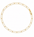 14KT YELLOW GOLD LINK DIAMOND CUT BRACELET
