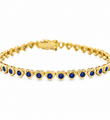 14KT GOLD BLUE SAPPHIRE BRACELET