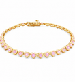 14KT GOLD PINK SAPPHIRE BRACELET