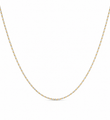 14KT TWO TONE DIAMOND CUT GOLD NECKLACE