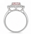 14KT GOLD MORGANITE AND DIAMONDS RING