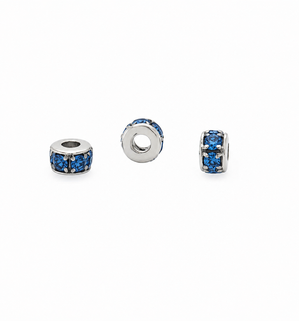 14KT GOLD BLUE SAPPHIRE RONDELLES