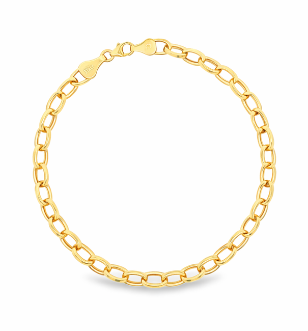 14KT GOLD OVAL LINK BRACELATE