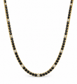 14KT GOLD BLACK AND WHITE DIAMOND TENNIS NECKLACE