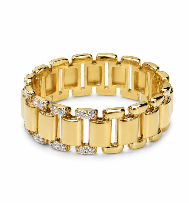 14KT YELLOW GOLD DIAMOND RING