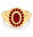 14KT YELLOW GOLD RUBY RING