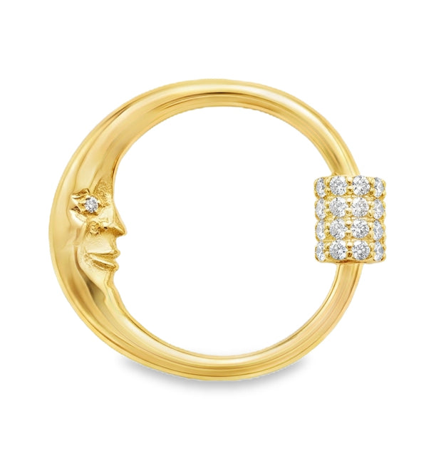 14KT YELLOW GOLD DIAMOND LOCK
